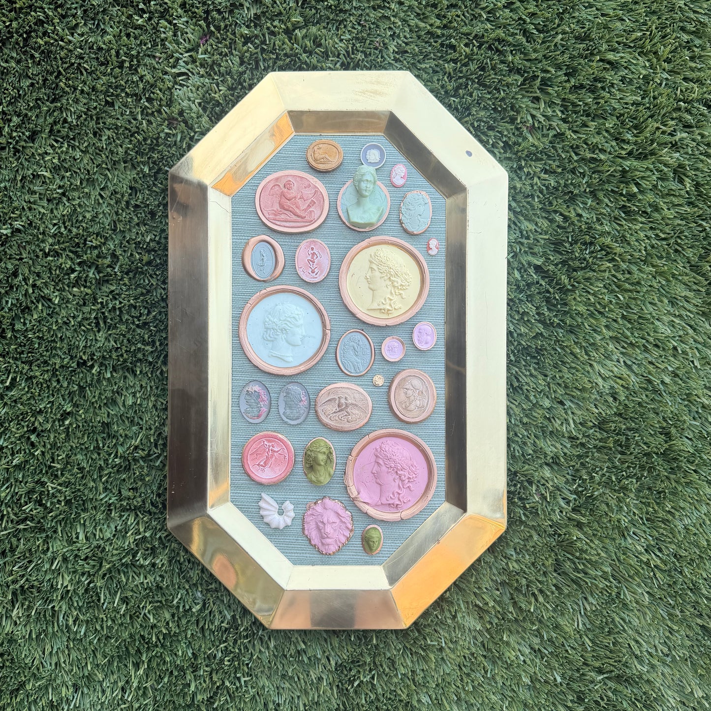 Intaglieaux in Brass Octagon