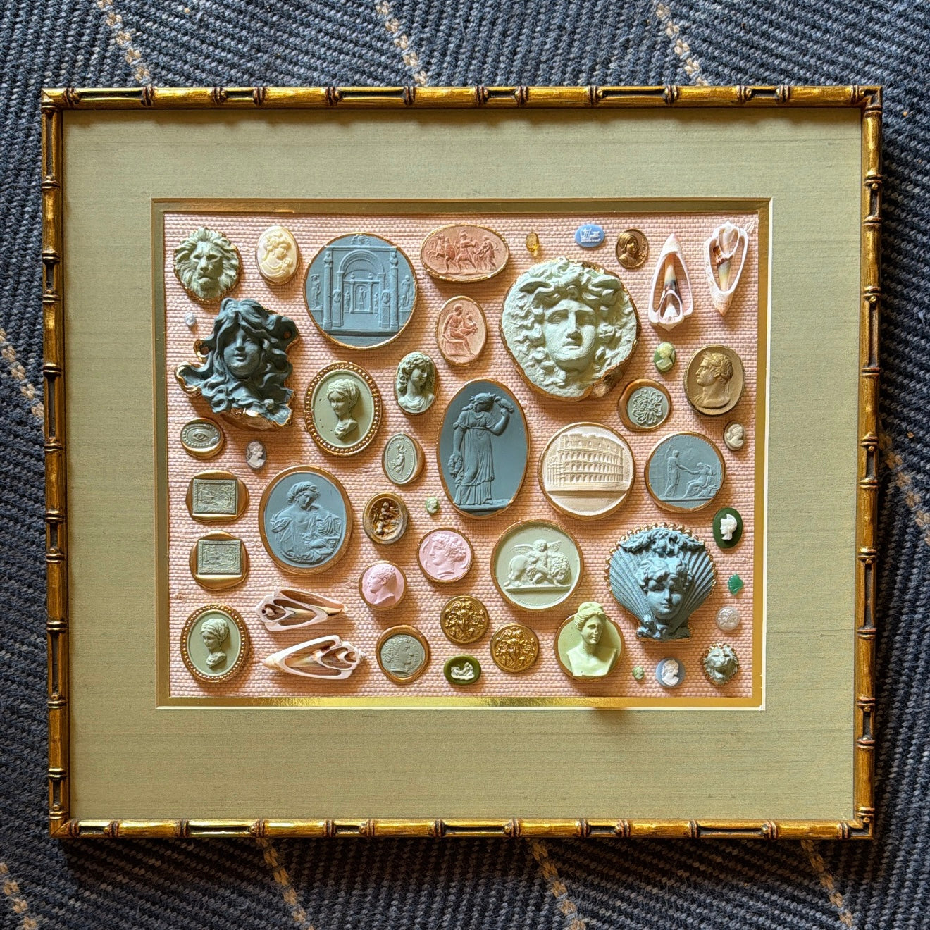 Intaglieaux in Blush and Basil