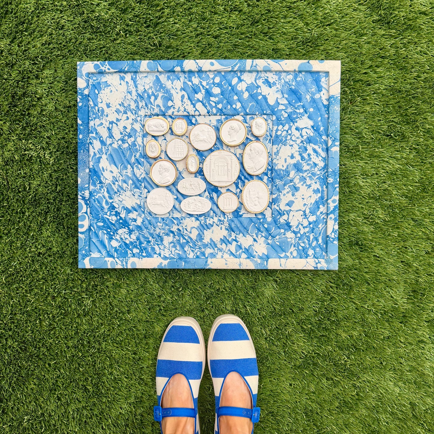 Blue and White Intaglieaux
