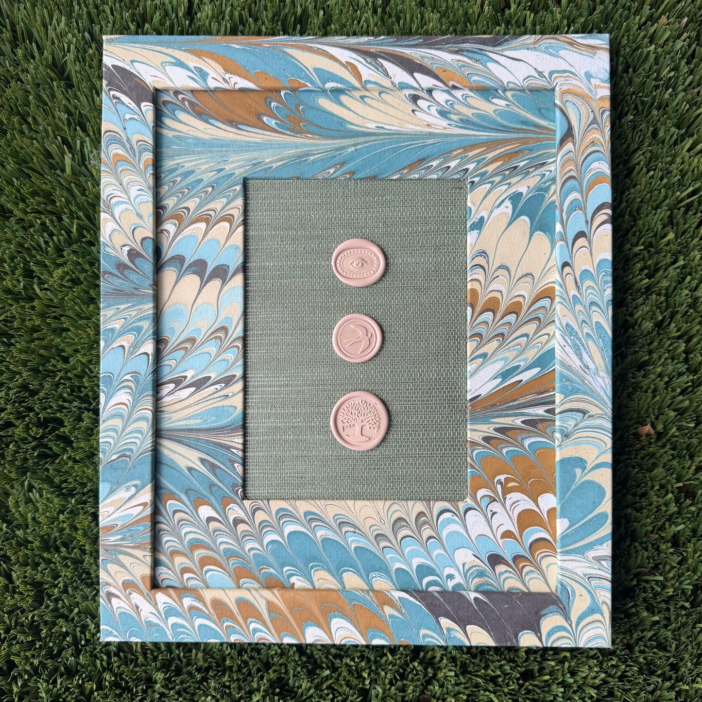 Intaglieaux in Blush and Bronze Marble II
