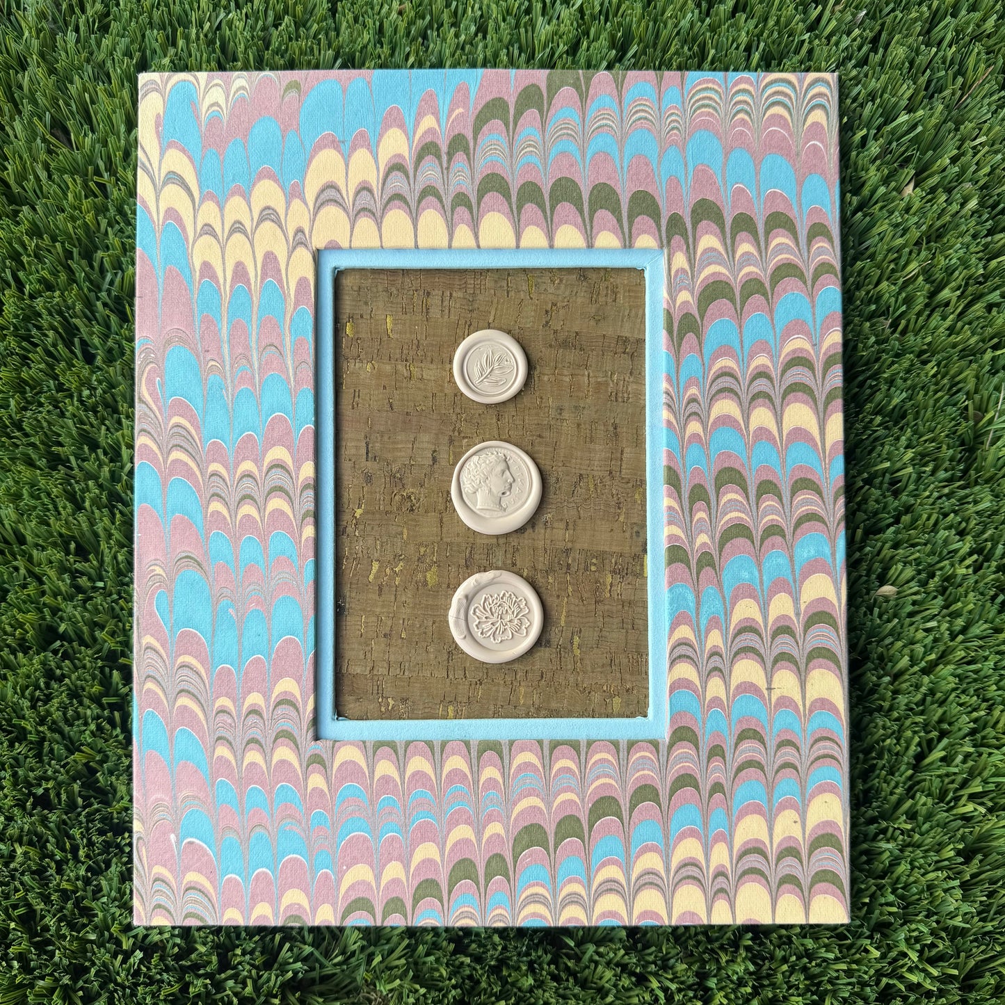 Intaglieaux in Blush and Blue Haze II