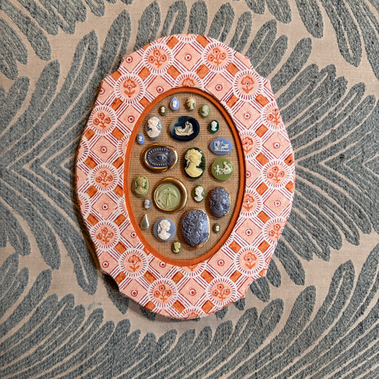 Cameos in Fabric Frame