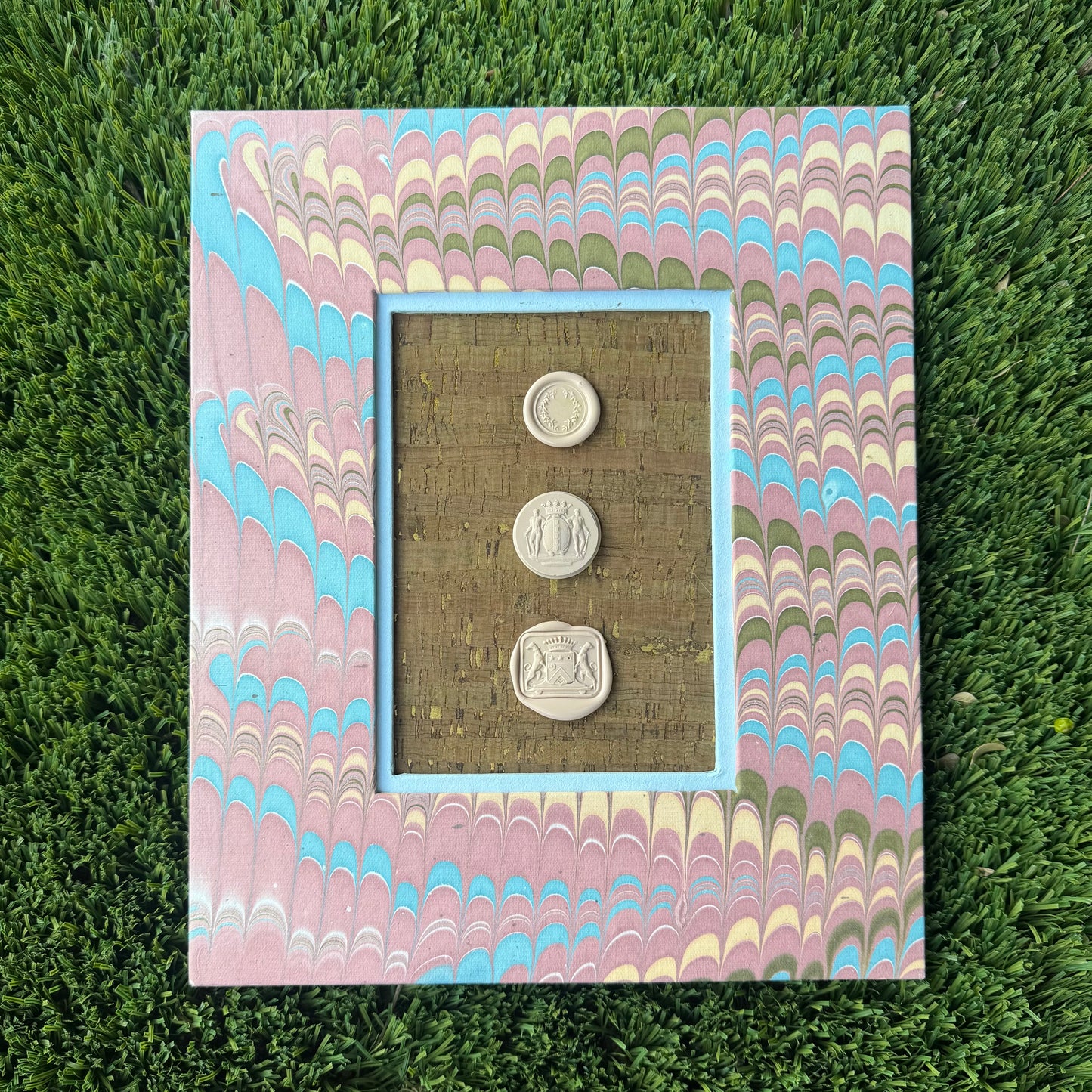 Intaglieaux in Blush and Blue Haze I