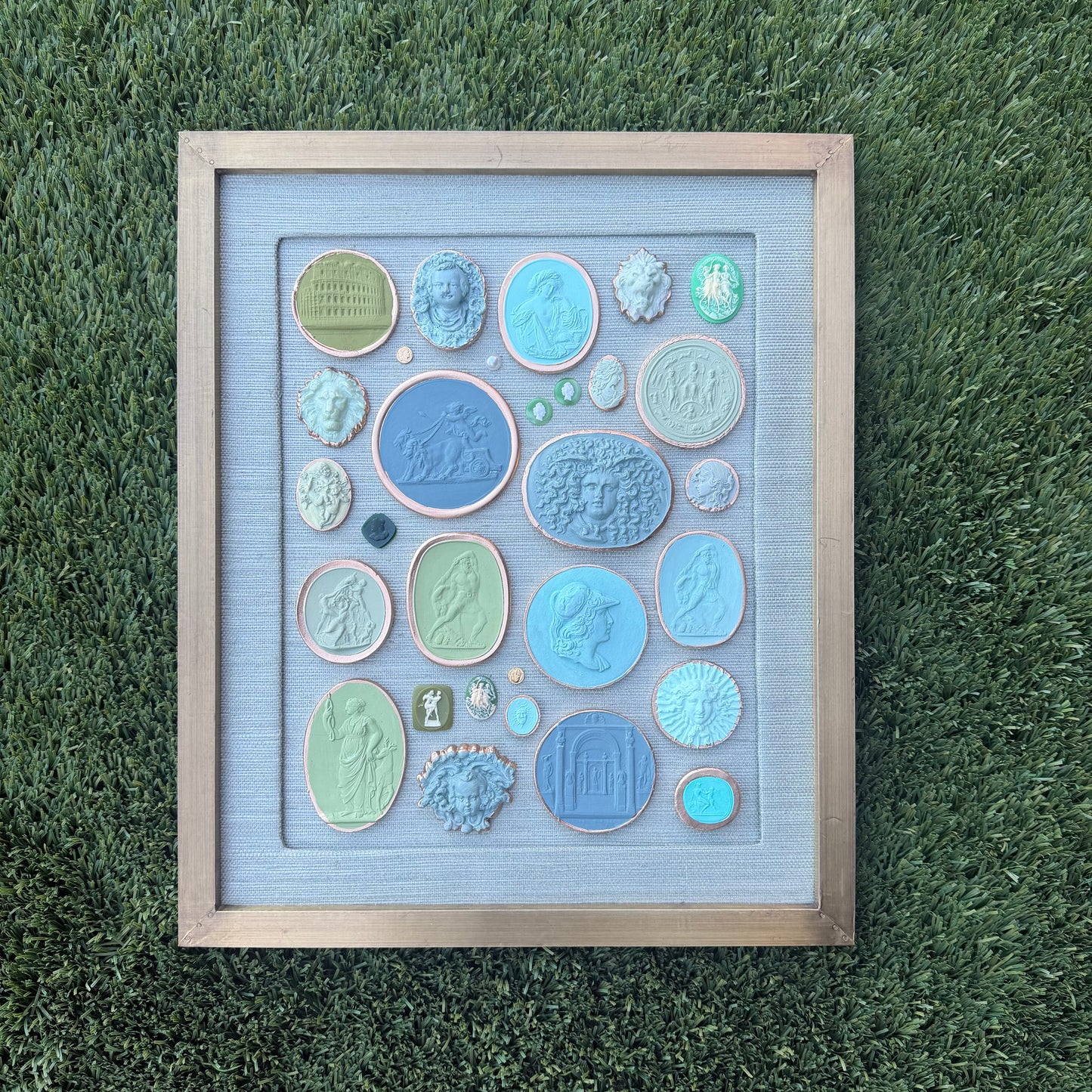 Intaglieaux in Blues and Greens