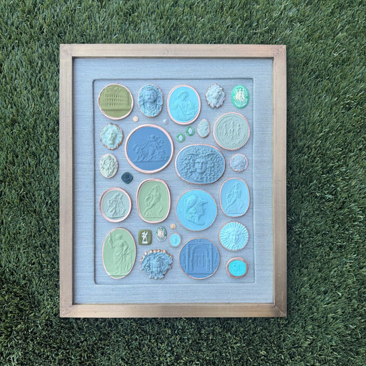 Intaglieaux in Blues and Greens