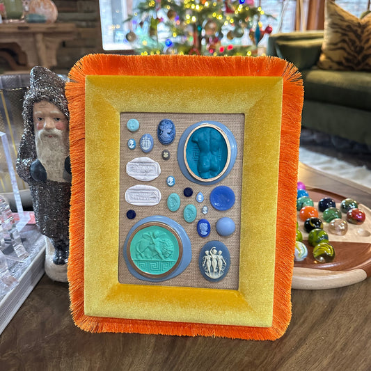 Intaglieaux in Orange Fringe