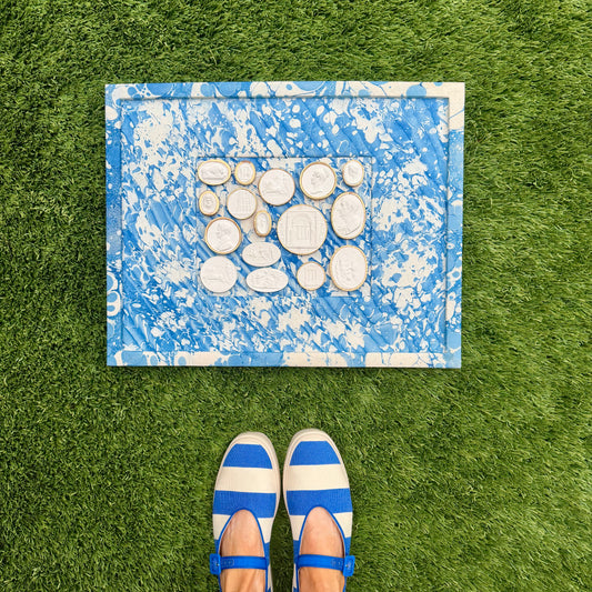 Blue and White Intaglieaux