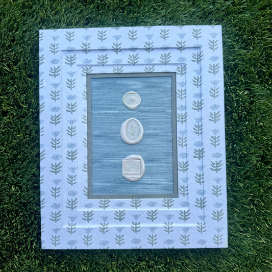 Wax Seals Blue and Cream I