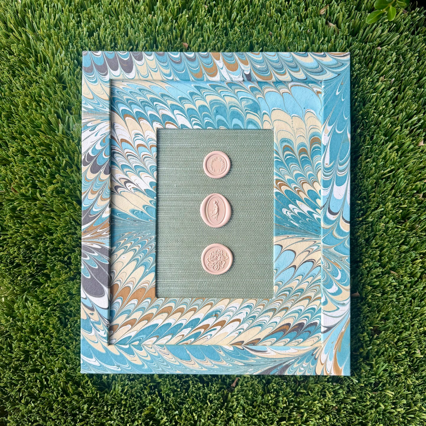 Intaglieaux in Blush and Bronze Marble I