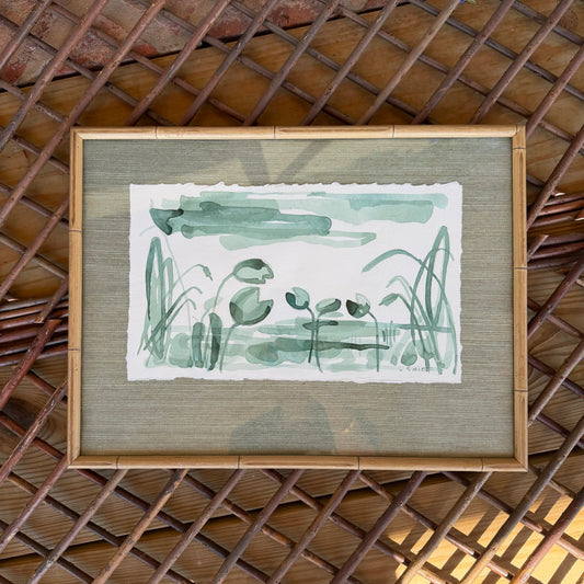 Ink and Foliage in Waterlilies