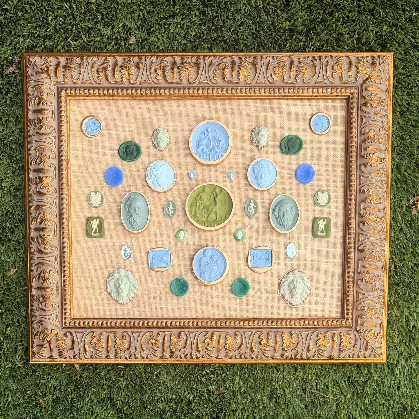 Intaglieaux in Blue and Green