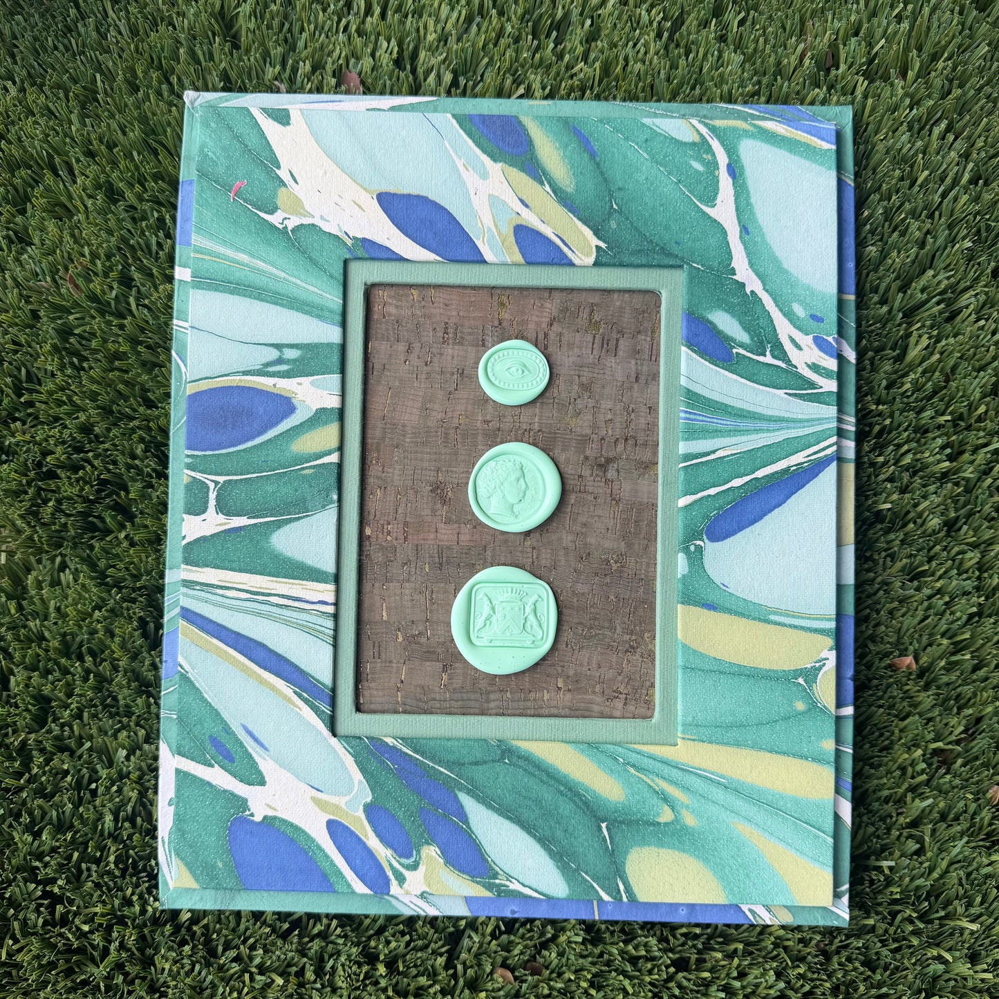 Intaglieaux in Mint and Cocoa I